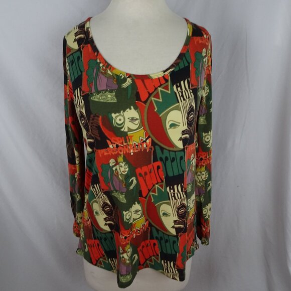 Lularoe Evil Queen Split Personality Long Sleeves Shirt Size S - Picture 1 of 9